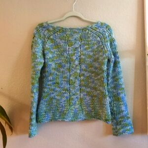 Patagonia Water Girl Chunky Nautical Cable Knit Fisherman Boat Neck Cozy Sweater